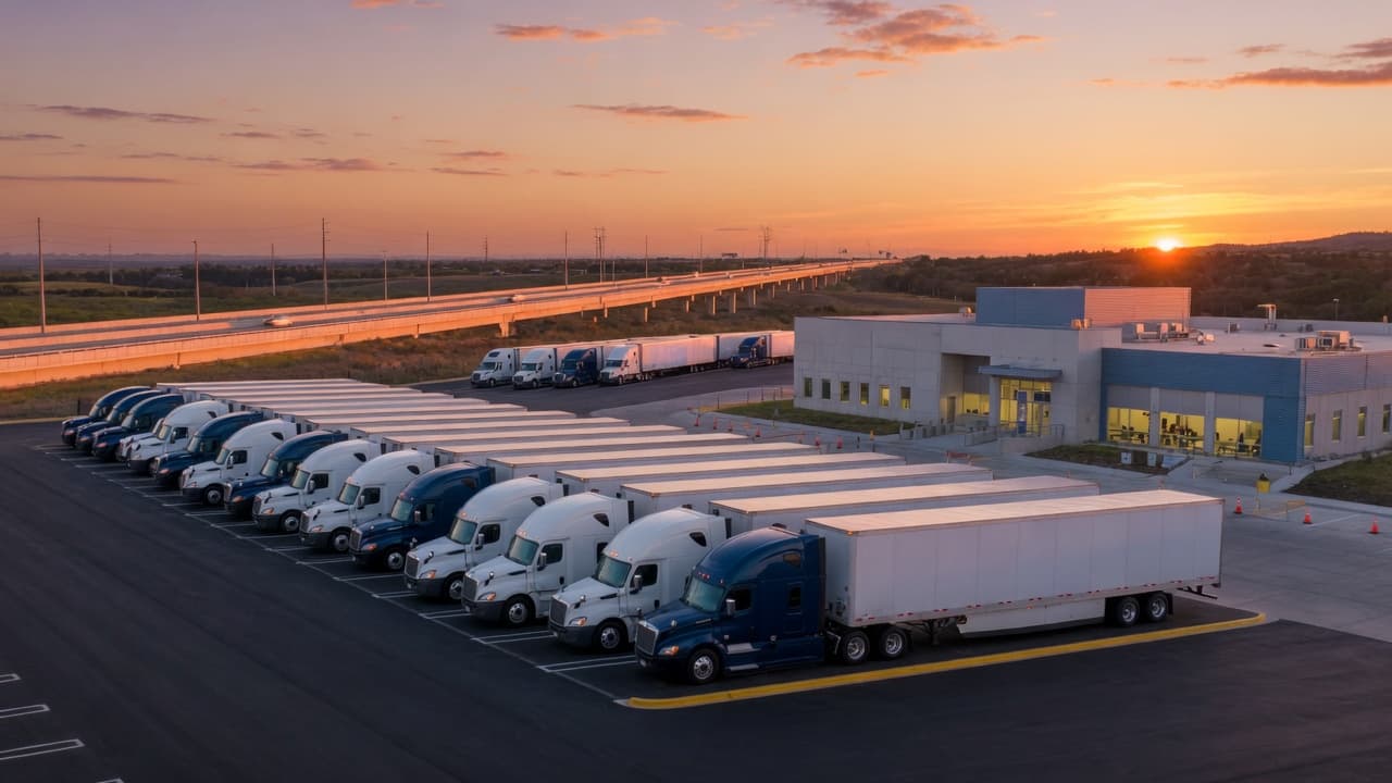 Fleet terminal at golden hour
